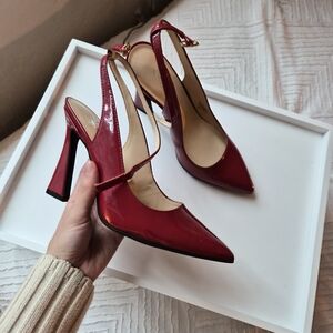 Nine West Glossy Red Heels